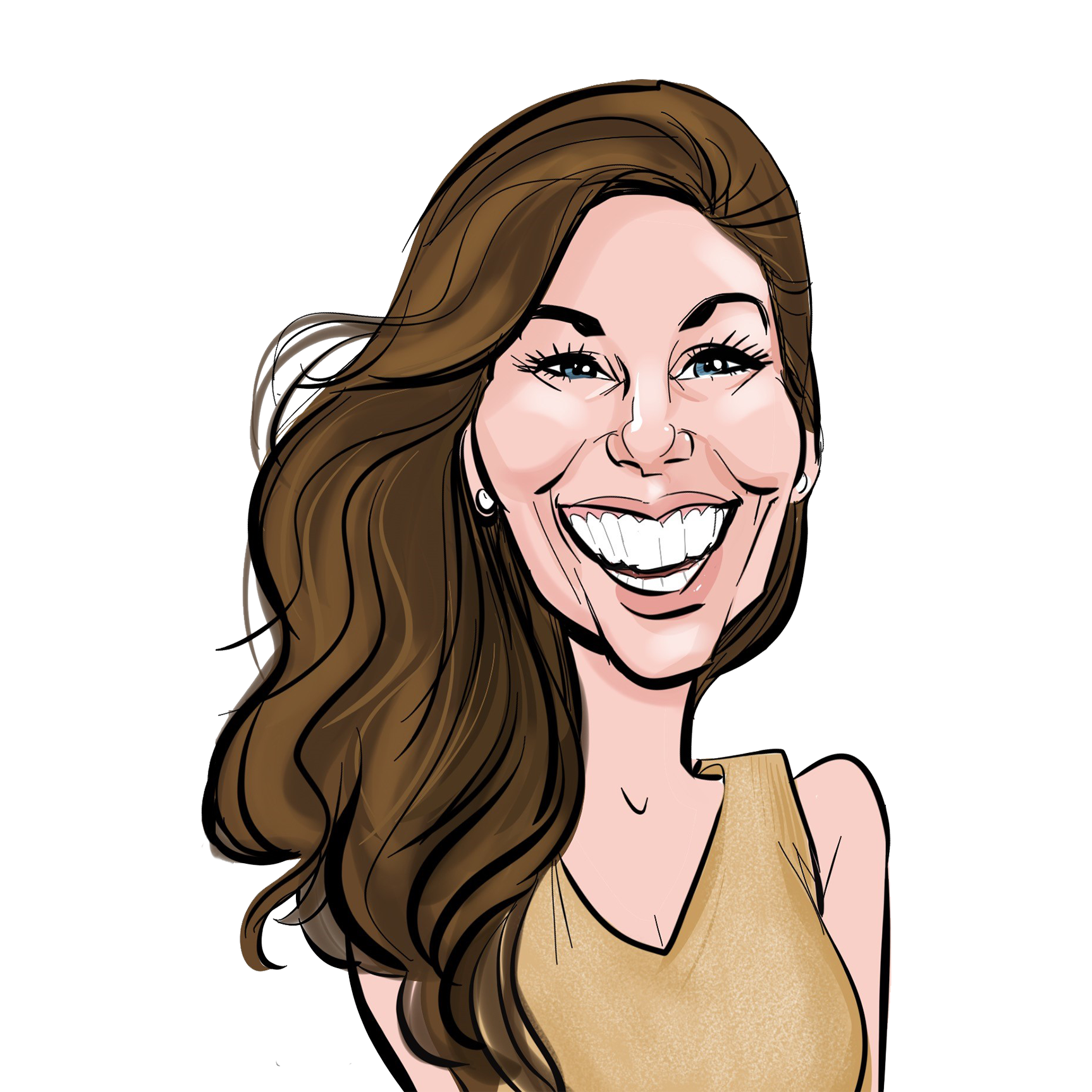 Julia Kebanli caricature headshot